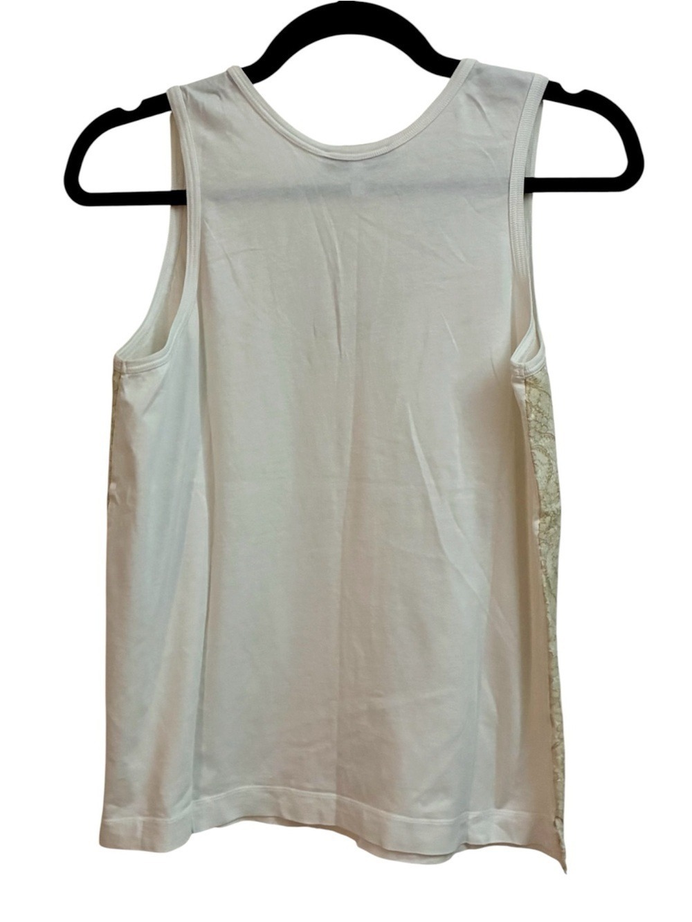 See By Chloe Floral Lace Overlay Tank Top Cream Beige Ivory Size 4 - Picture 8 of 12